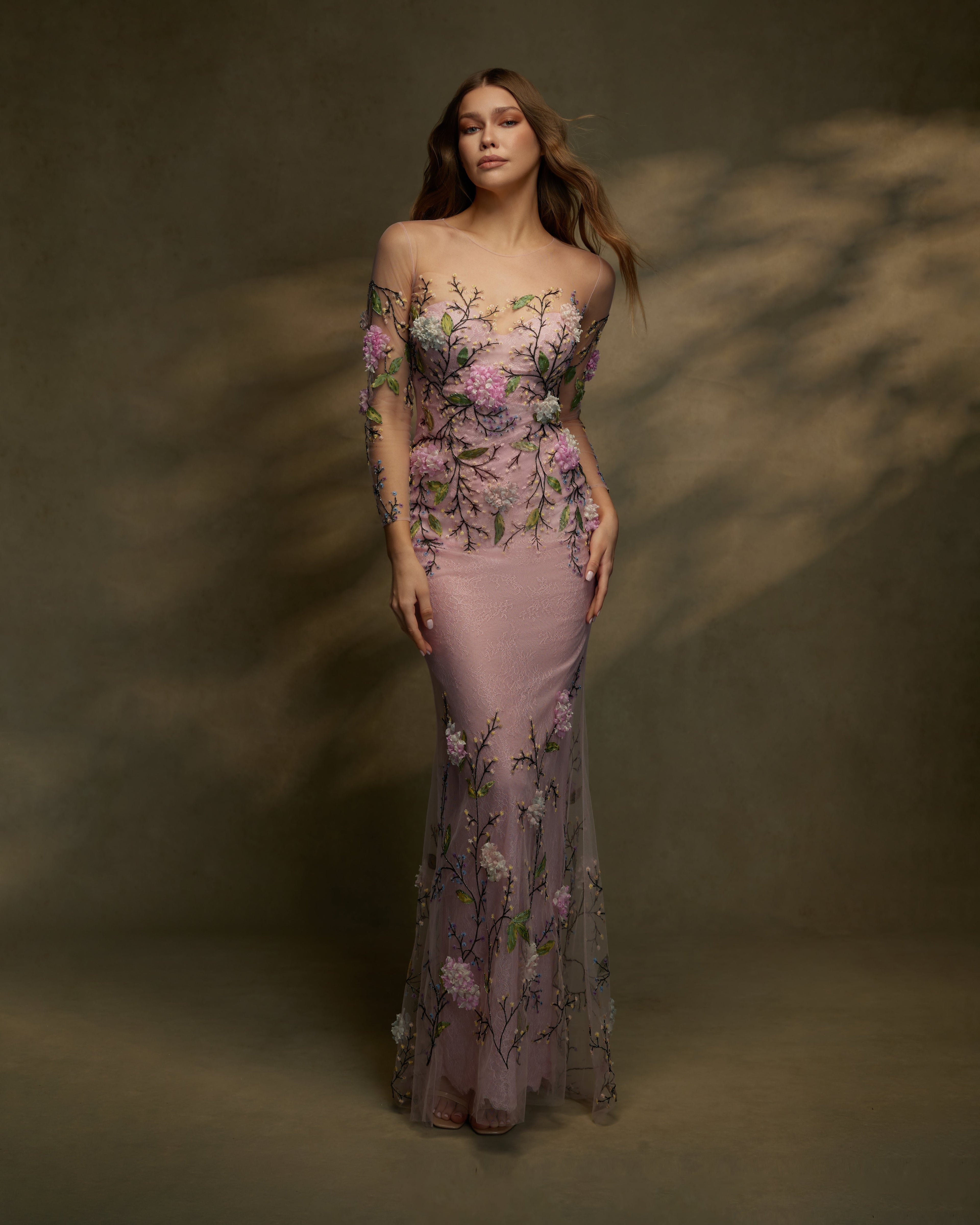 Tulle and  embroidered orgnaza - 1