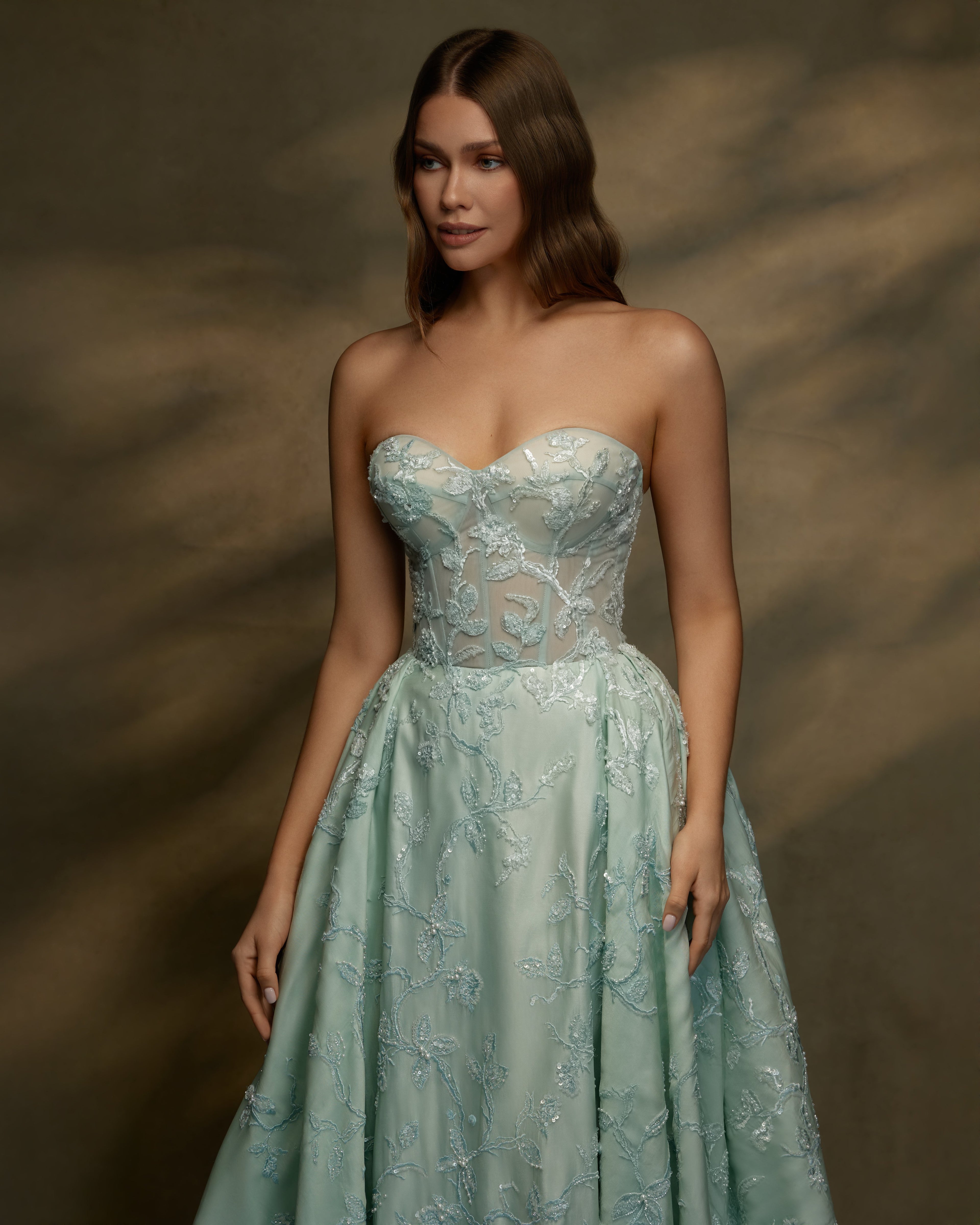 Organza Embroidery with handwork beads and stones - 2