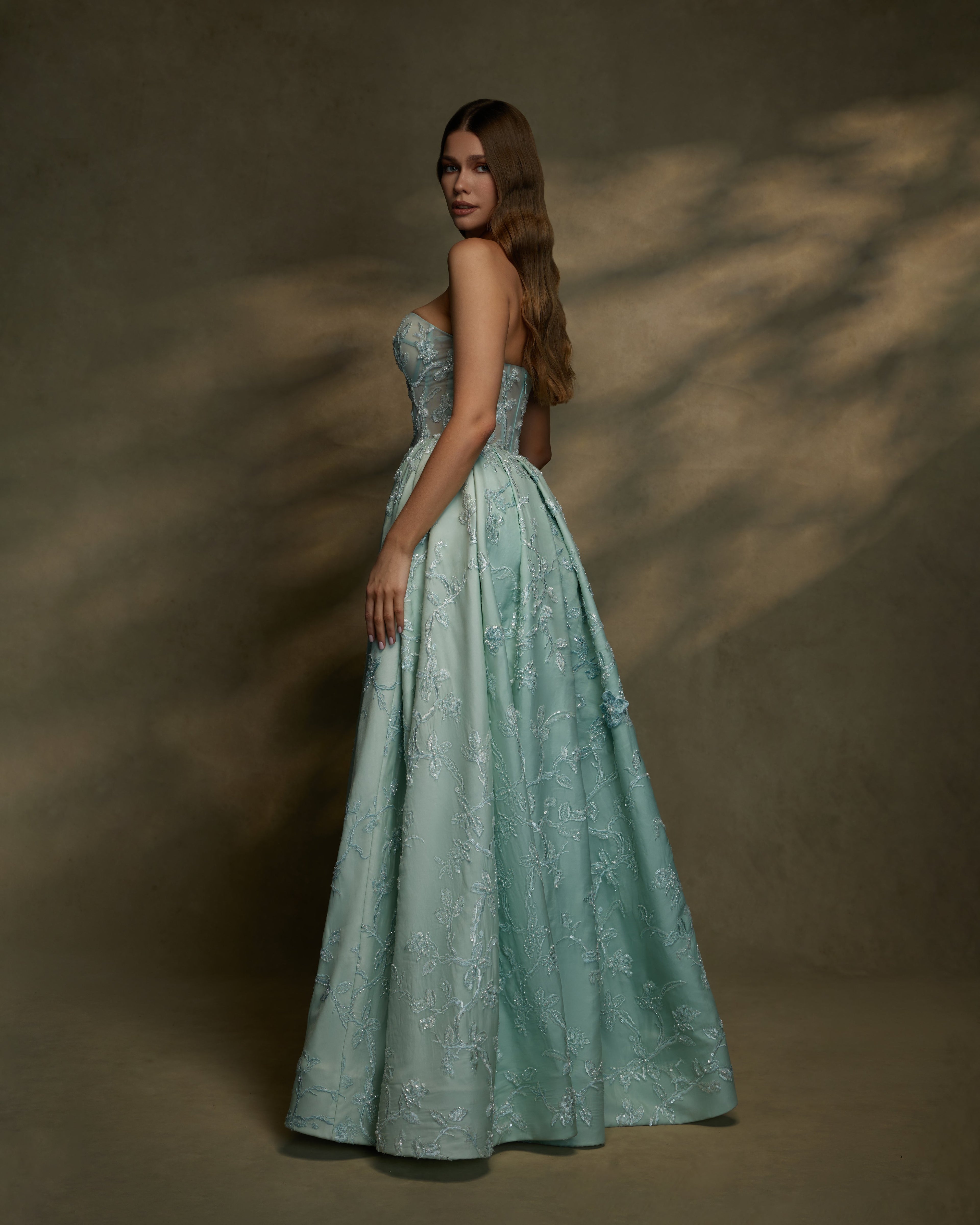 Organza Embroidery with handwork beads and stones - 3