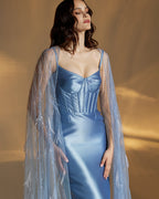 Blue grey Mikdo  with  corest and Cape feather beads - 2