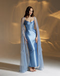 Blue grey Mikdo  with  corest and Cape feather beads - 1