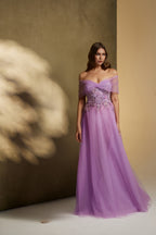 Lilac Tulle with Embriodery Beaded and sequine