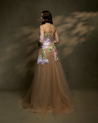 Tulle with  Floral embroidery - 3