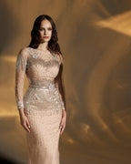 Full Embroidered Off-Shoulder Tulle Dress