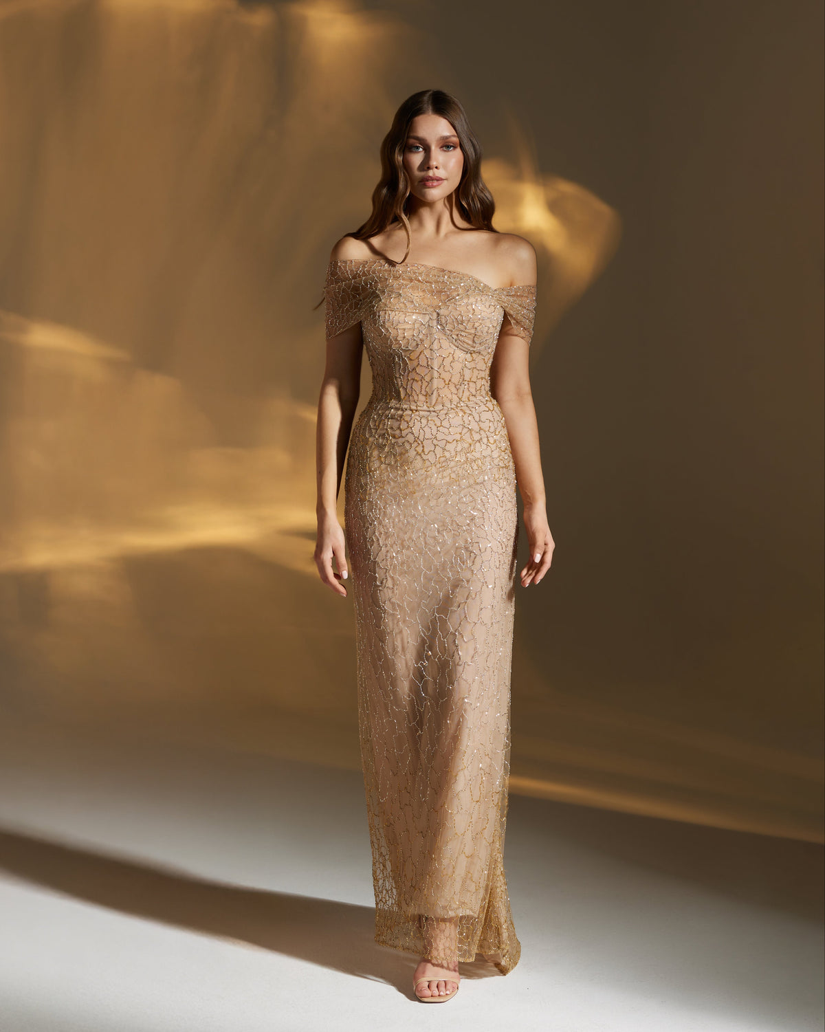 Handmade Embroidered Tulle Gown